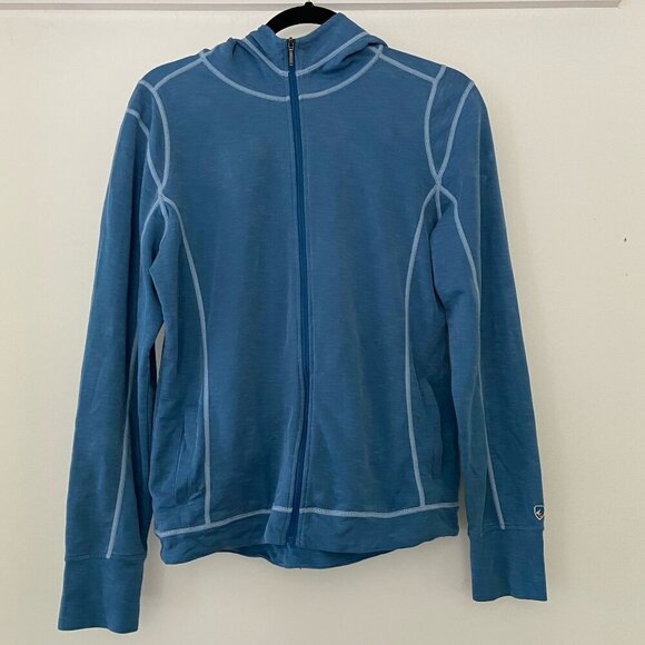KUHL Women's Moongazer Full Zip Up Jacket Hoodie w/ Pockets Blue Size M Gorpcore - Picture 1 of 11